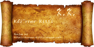 Körner Kitti névjegykártya
